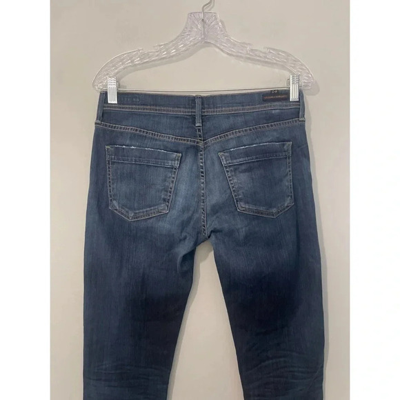 Citizens Of Humanity Dani Jeans Women’s 28 Blue Cropped Straight Leg Cuffed Hem - Picture 6 of 14